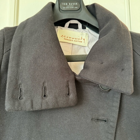 Anthropologie Community Aritzi Moto Bomber Jacket Sz S Organic Cotton Black - Picture 9 of 16